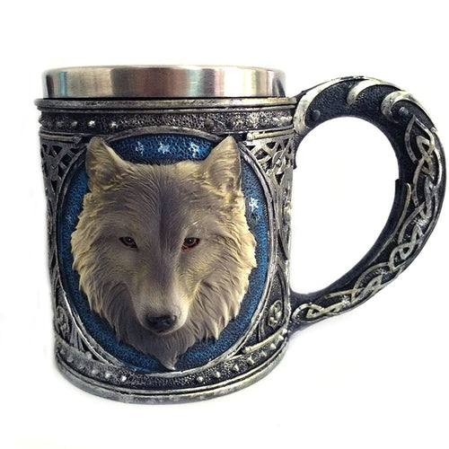 Wolf King Head Mug
